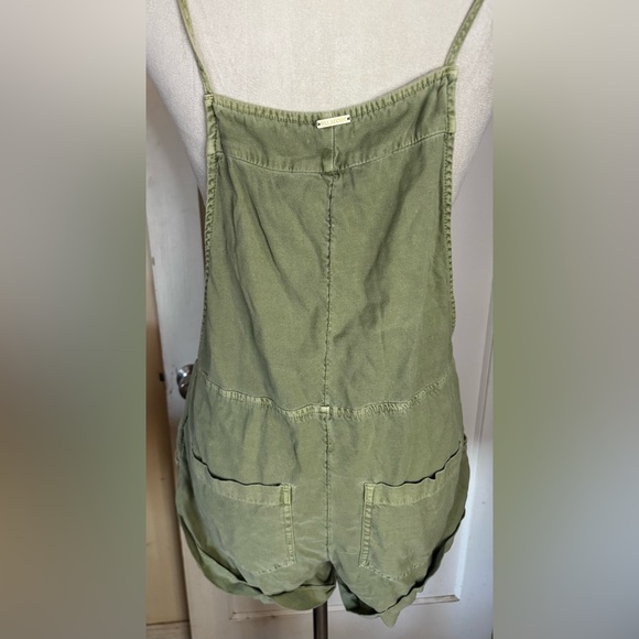 Billabong Casual Linen Romper Overall Beach Surf California Coastal Cowgirl - Picture 9 of 14